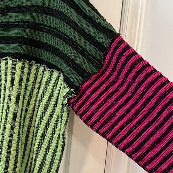 Patchwork Multi Stripe Oversized Pullover Sweater - M - The Ragged Priest - Picture 4 of 6